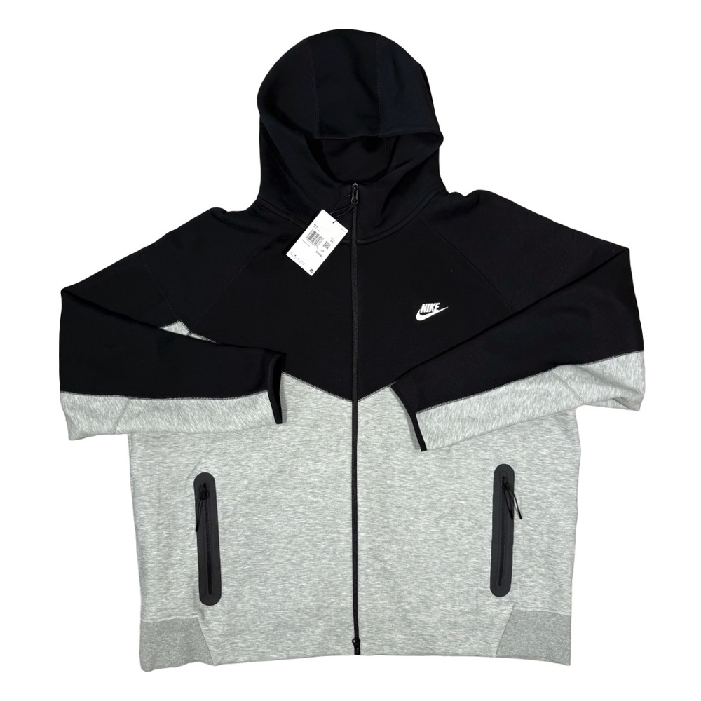 Nike Tech Fleece Full Zip Hoodie Black/Grey Mens Sz 3XL FB7921-064 New With Tags